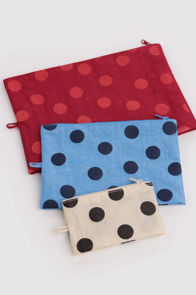 Baggu Polka Dot Mix Go Pouch Set