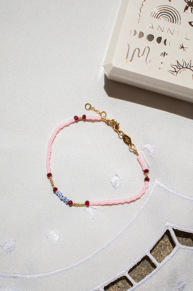 Anni Lu Peppy Rouge Blush Bracelet - The Mercantile London