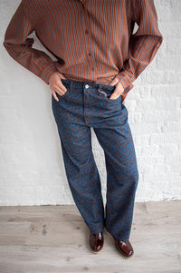 The Tiny Big Sister Berta Floral Indigo Jeans - The Mercantile London