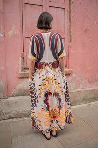 An'ge Obemia Clever Ecru Print Dress - The Mercantile London