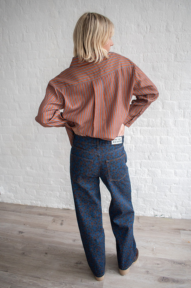 The Tiny Big Sister Berta Floral Indigo Jeans - The Mercantile London