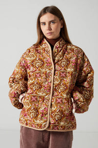 Charlie Joe Priya Gold Dolce Print Jacket - The Mercantile London