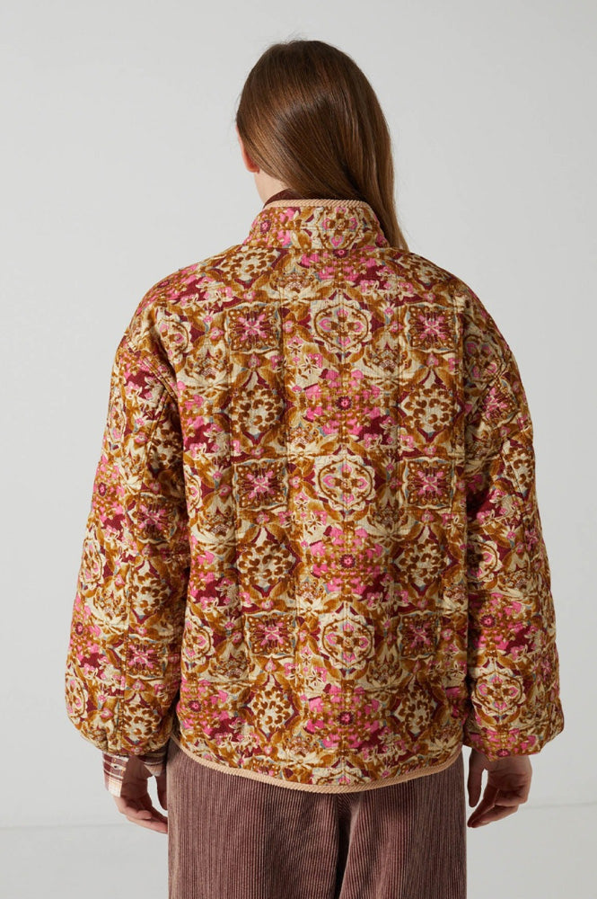Charlie Joe Priya Gold Dolce Print Jacket - The Mercantile London