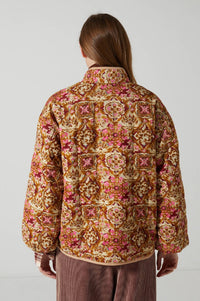 Charlie Joe Priya Gold Dolce Print Jacket - The Mercantile London