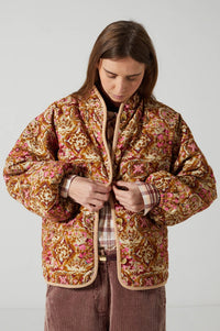 Charlie Joe Priya Gold Dolce Print Jacket - The Mercantile London