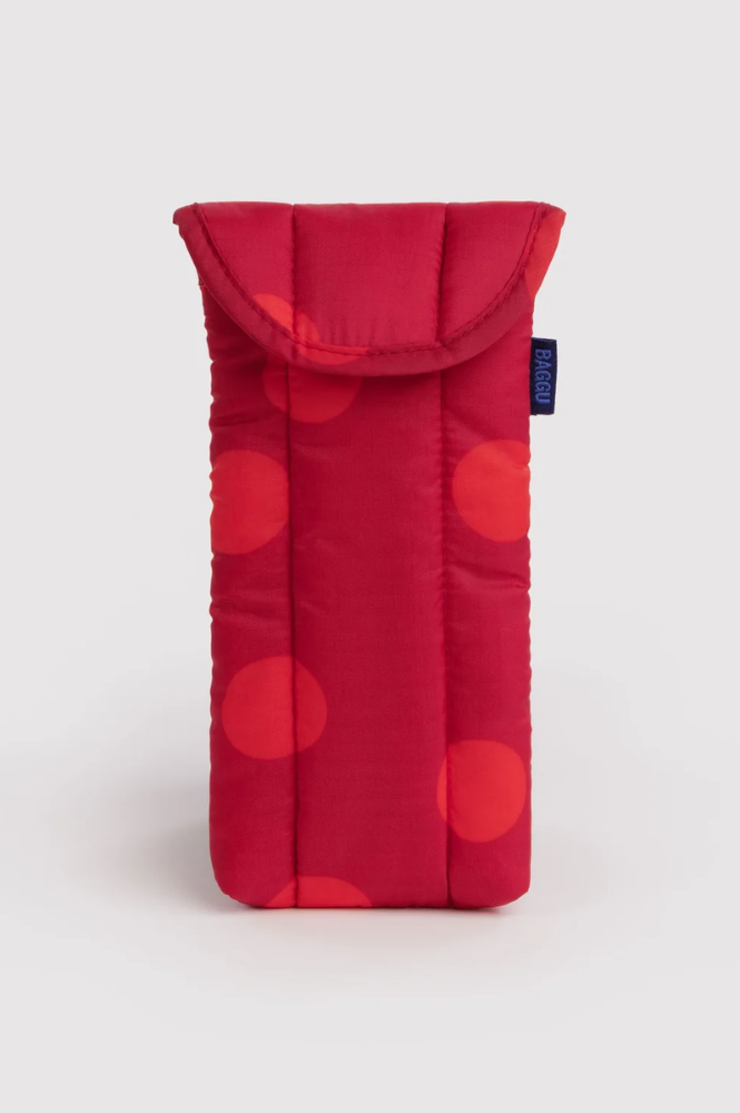 Baggu Red Polka Dot Puffy Glasses Sleeve