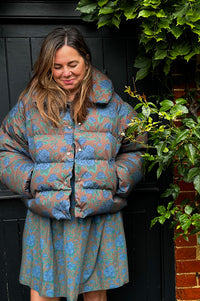 The Tiny Big Sister Roses Short Puffer Jacket - The Mercantile London