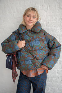 The Tiny Big Sister Roses Short Puffer Jacket - The Mercantile London