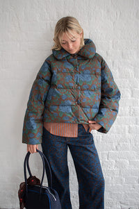 The Tiny Big Sister Roses Short Puffer Jacket - The Mercantile London