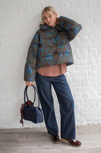The Tiny Big Sister Roses Short Puffer Jacket - The Mercantile London
