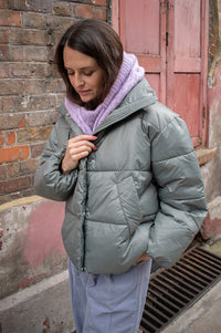 MBYM Seraphina Agave Green Puffer Jacket - The Mercantile London