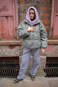 MBYM Seraphina Agave Green Puffer Jacket - The Mercantile London