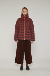 Amente Gingham Puffer Jacket