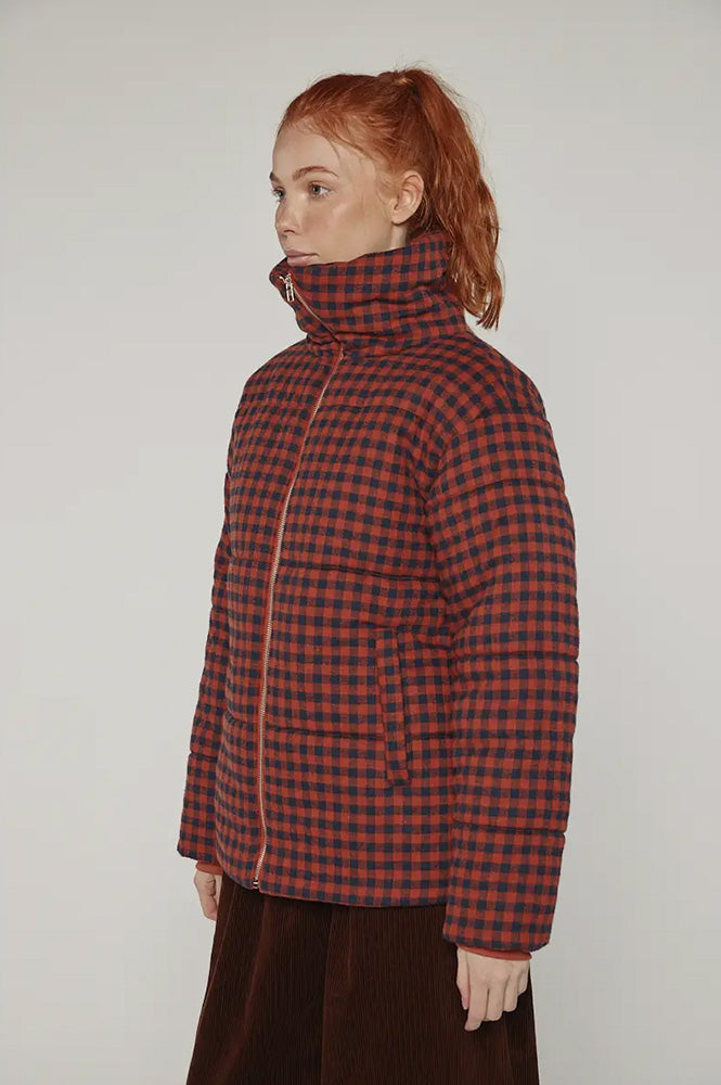 Amente Gingham Puffer Jacket