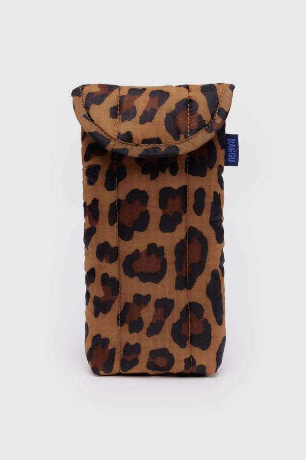 Baggu Leopard Puffy Glasses Sleeve