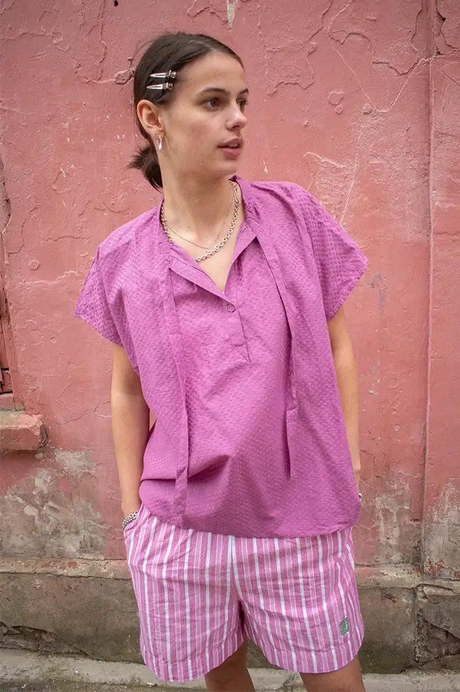 Tanavana Ivy Plains Pink Blouse - The Mercantile London