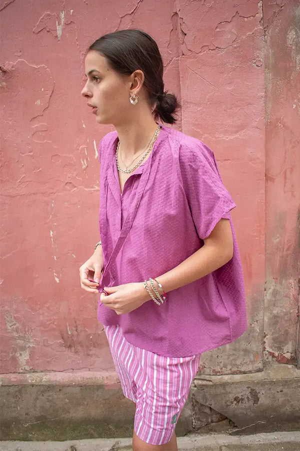 Tanavana Ivy Plains Pink Blouse - The Mercantile London