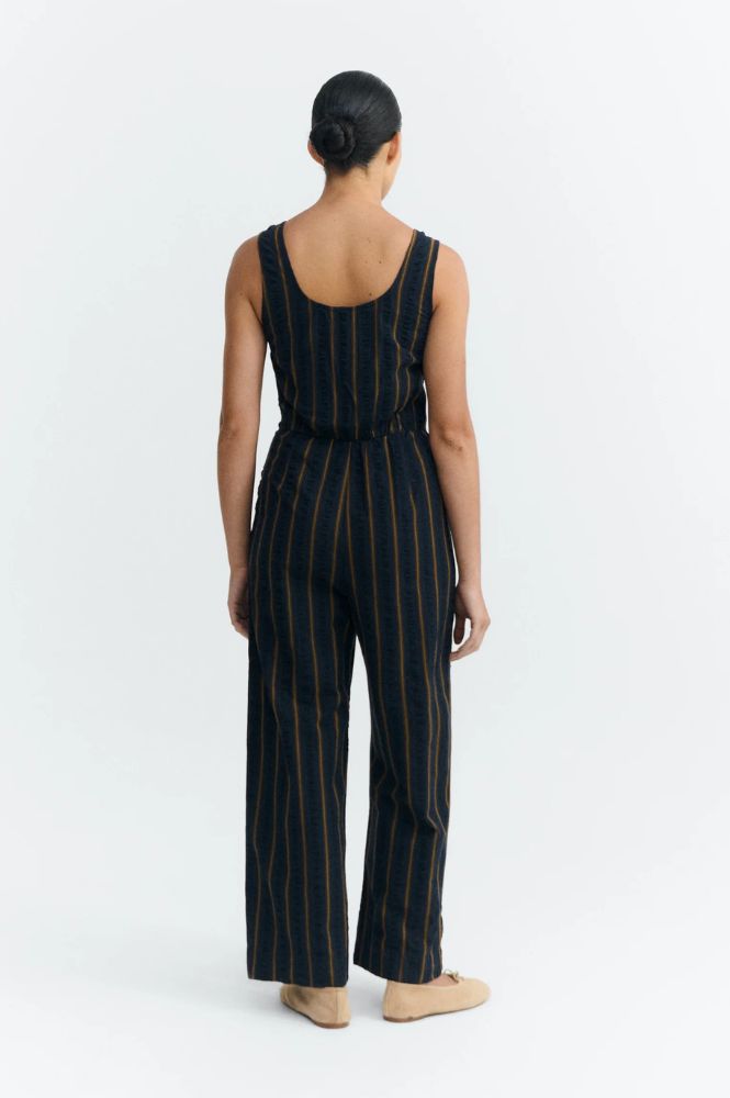 Thinking Mu Raflesia Seersucker Jumpsuit - The Mercantile London