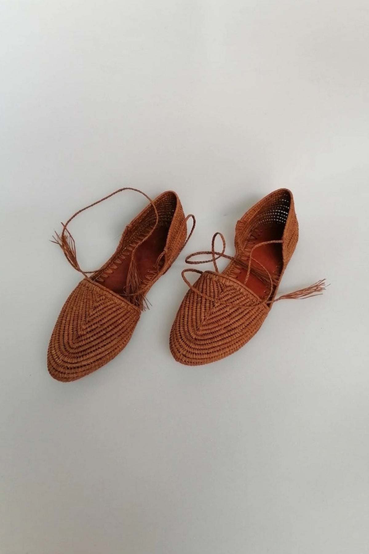 Raffia Handmade Brown Sandals - The Mercantile London