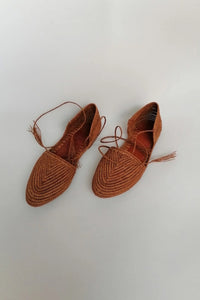 Raffia Handmade Brown Sandals - The Mercantile London