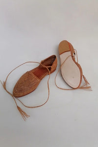 Raffia Handmade Brown Sandals - The Mercantile London