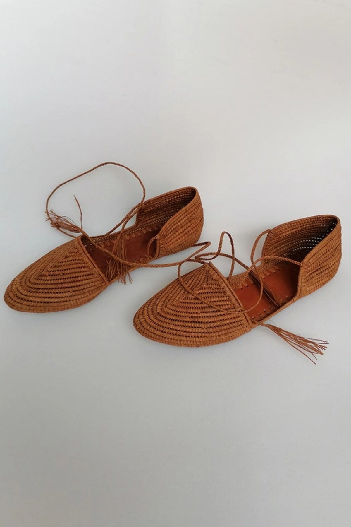 Raffia Handmade Brown Sandals - The Mercantile London