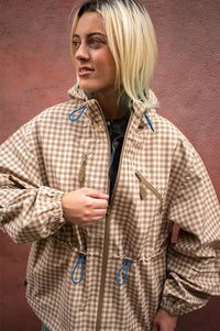 Damson Madder Matilda Brown Gingham Raincoat