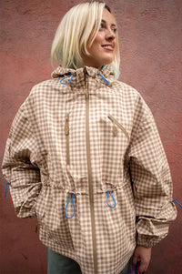 Damson Madder Matilda Brown Gingham Raincoat