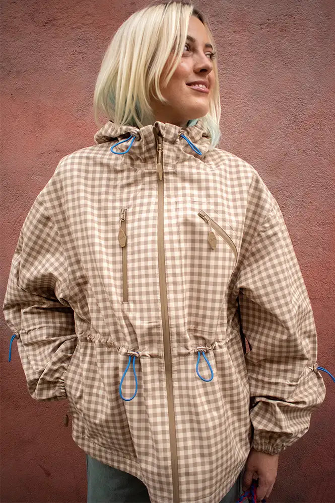 Damson Madder Matilda Brown Gingham Raincoat