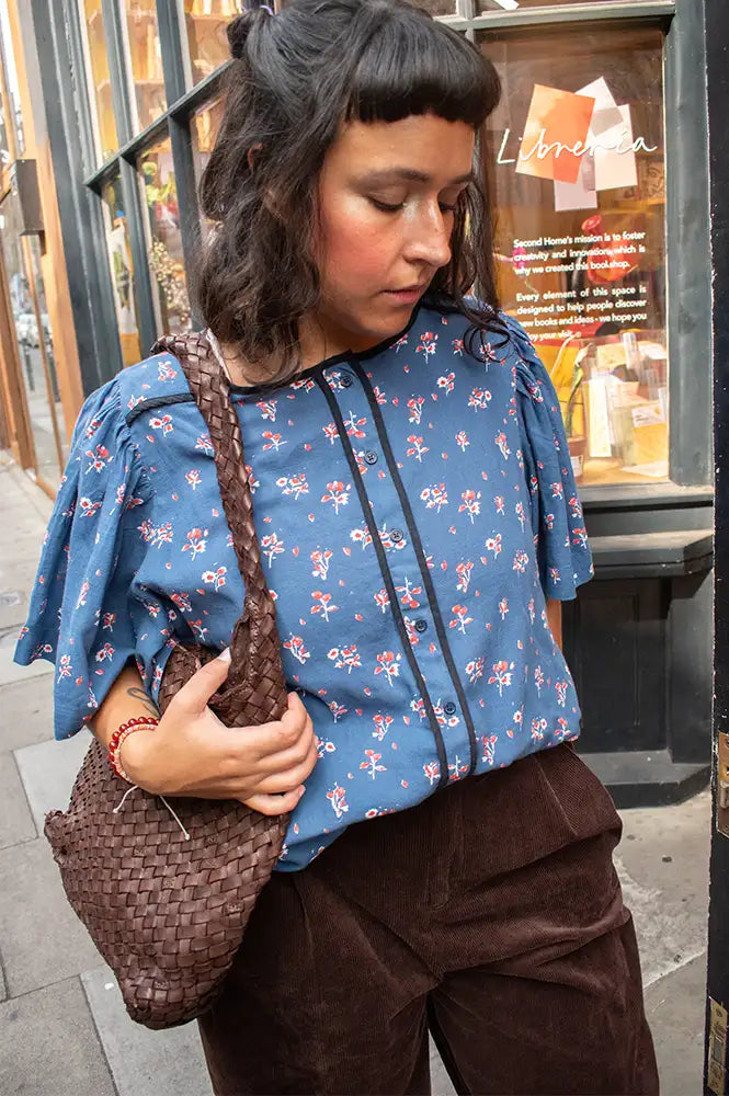 Habiba Rebecca Butterfly Sapphire Shirt