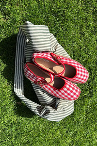 Cocci Fallon Red & White Gingham Mary Jane Espadrilles