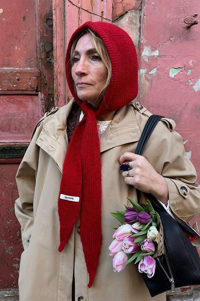 Mercantile Burgundy Scarf Tie Bonnet