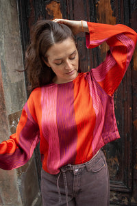 FRNCH Chaka Striped Red Top - The Mercantile London