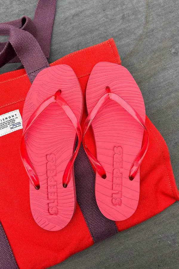 Sleepers Tapered Red Flip Flops - The Mercantile London