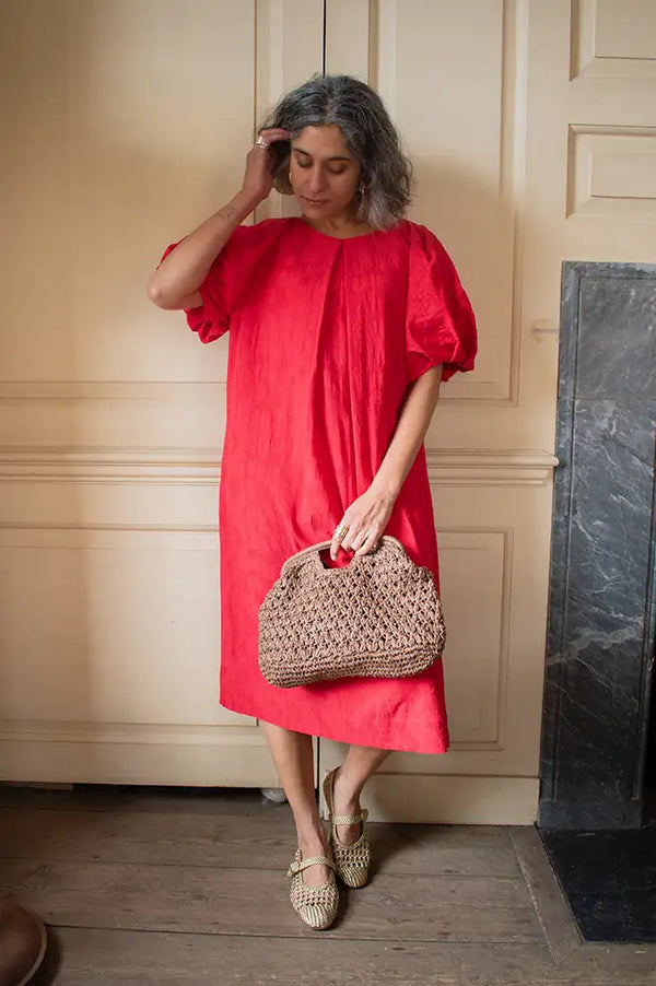 Nooki Charleston Khaki Woven Grab Bag - The Mercantile London