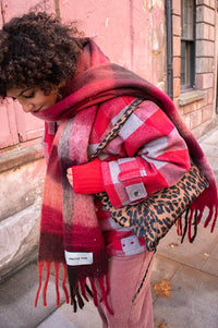 Arctic Fox Reykjavik Burgundy Check Scarf