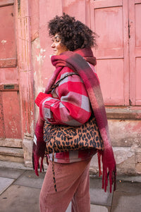 Arctic Fox Reykjavik Burgundy Check Scarf