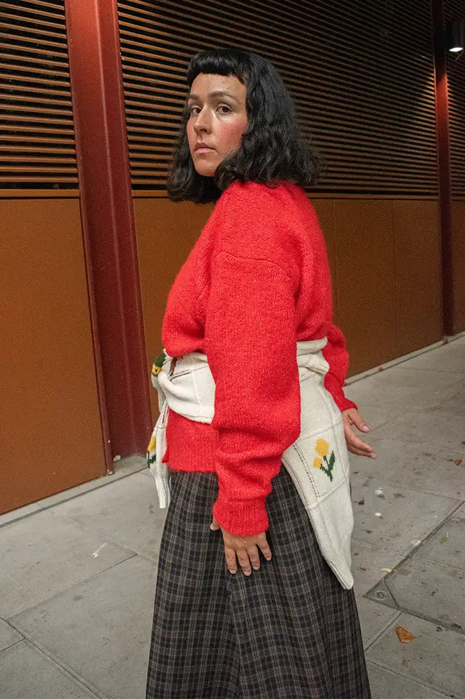 ICHI Belablue Poinsetta Cardigan