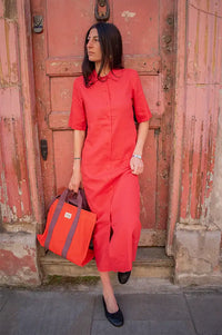 Thinking Mu Gianna Clavel Hemp Dress - The Mercantile London