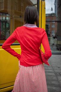 FRNCH Gabriella Red Polo Jumper