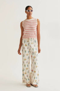 Compania Fantastica Red Stripe Textured Vest - The Mercantile London