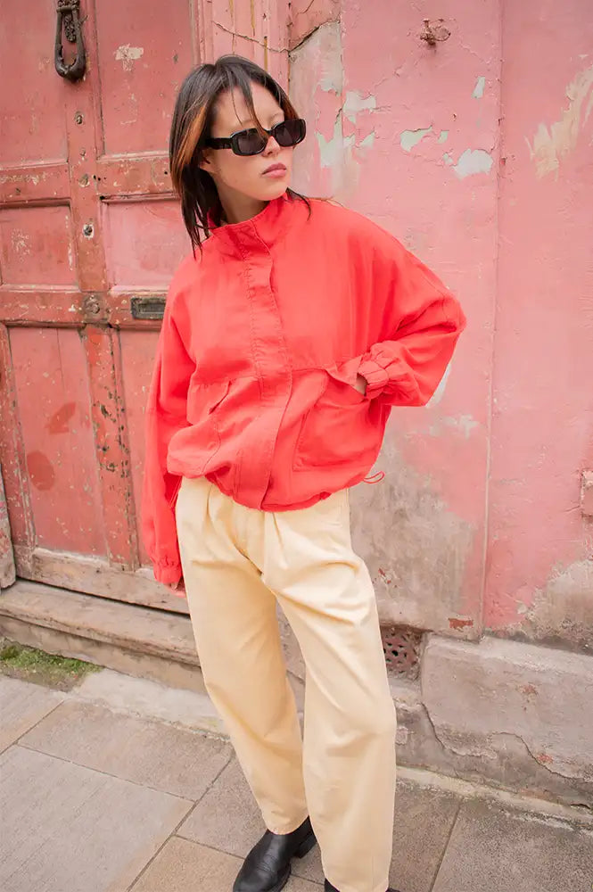 Komodo Koko Coral Tencel Linen Jacket - The Mercantile London