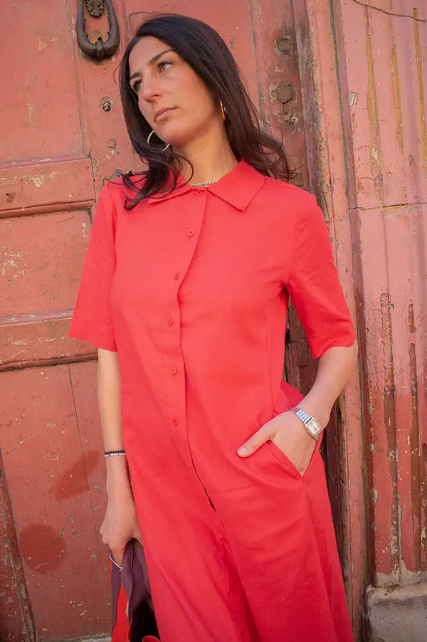 Thinking Mu Gianna Clavel Hemp Dress - The Mercantile London
