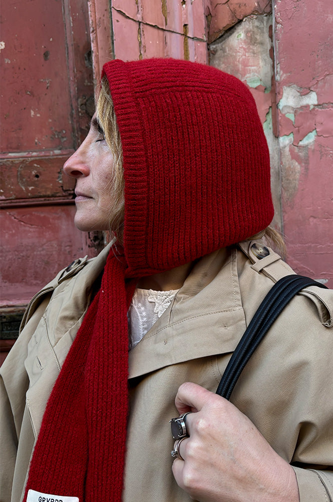 Mercantile Burgundy Scarf Tie Bonnet