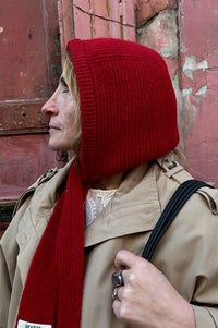 Mercantile Burgundy Scarf Tie Bonnet