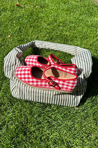 Cocci Fallon Red & White Gingham Mary Jane Espadrilles
