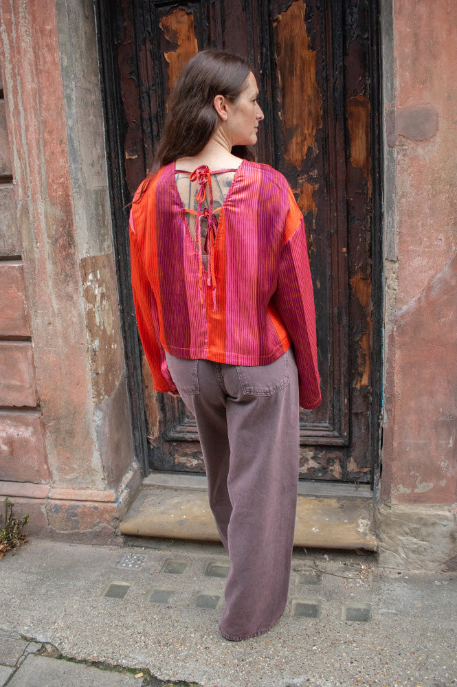 FRNCH Chaka Striped Red Top - The Mercantile London