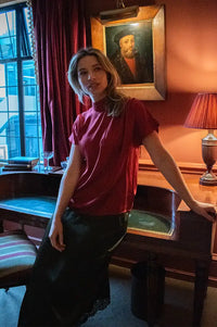 Fransa Hineys Deep Red Blouse - The Mercantile London