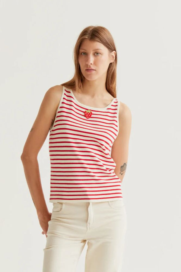 Compania Fantastica Red & White Stripe Top - The Mercantile London