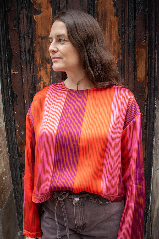 FRNCH Chaka Striped Red Top - The Mercantile London